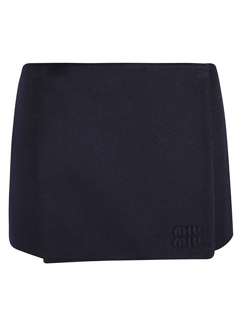 Miniskirt with logo MIU MIU | MG2595181BF005R